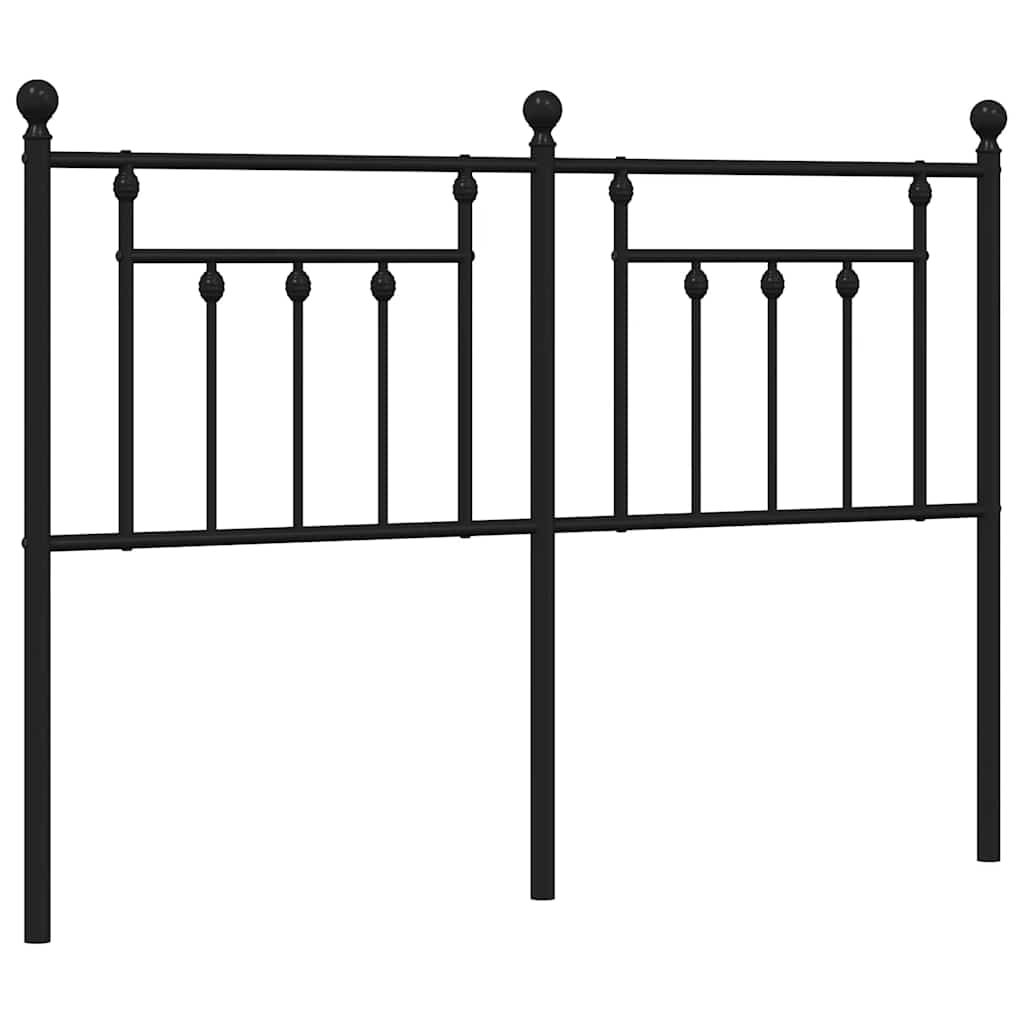 vidaXL Metalowe wymienne wezgłowie, czarne, 150 cm