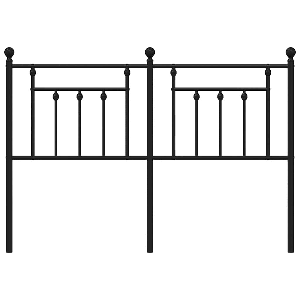vidaXL Metalowe wymienne wezgłowie, czarne, 150 cm