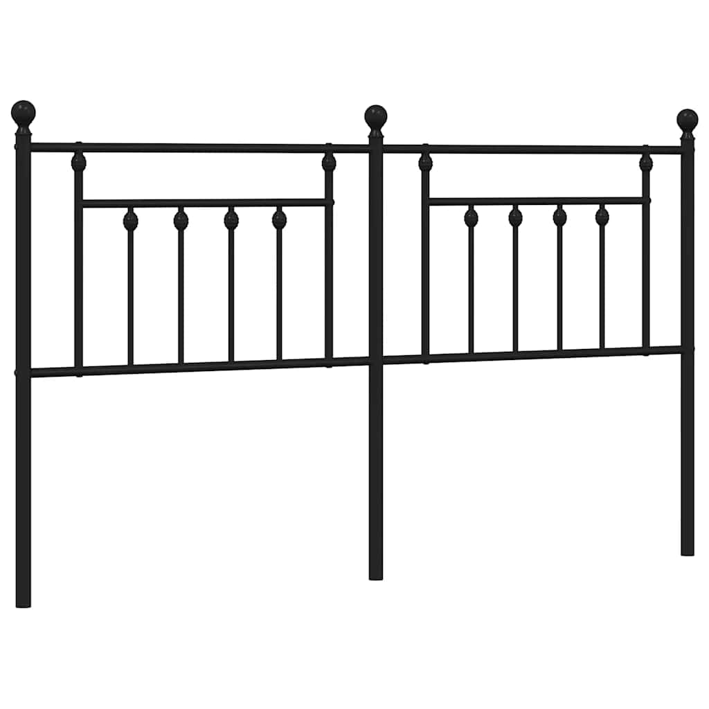vidaXL Metalowe wymienne wezgłowie, czarne, 180 cm