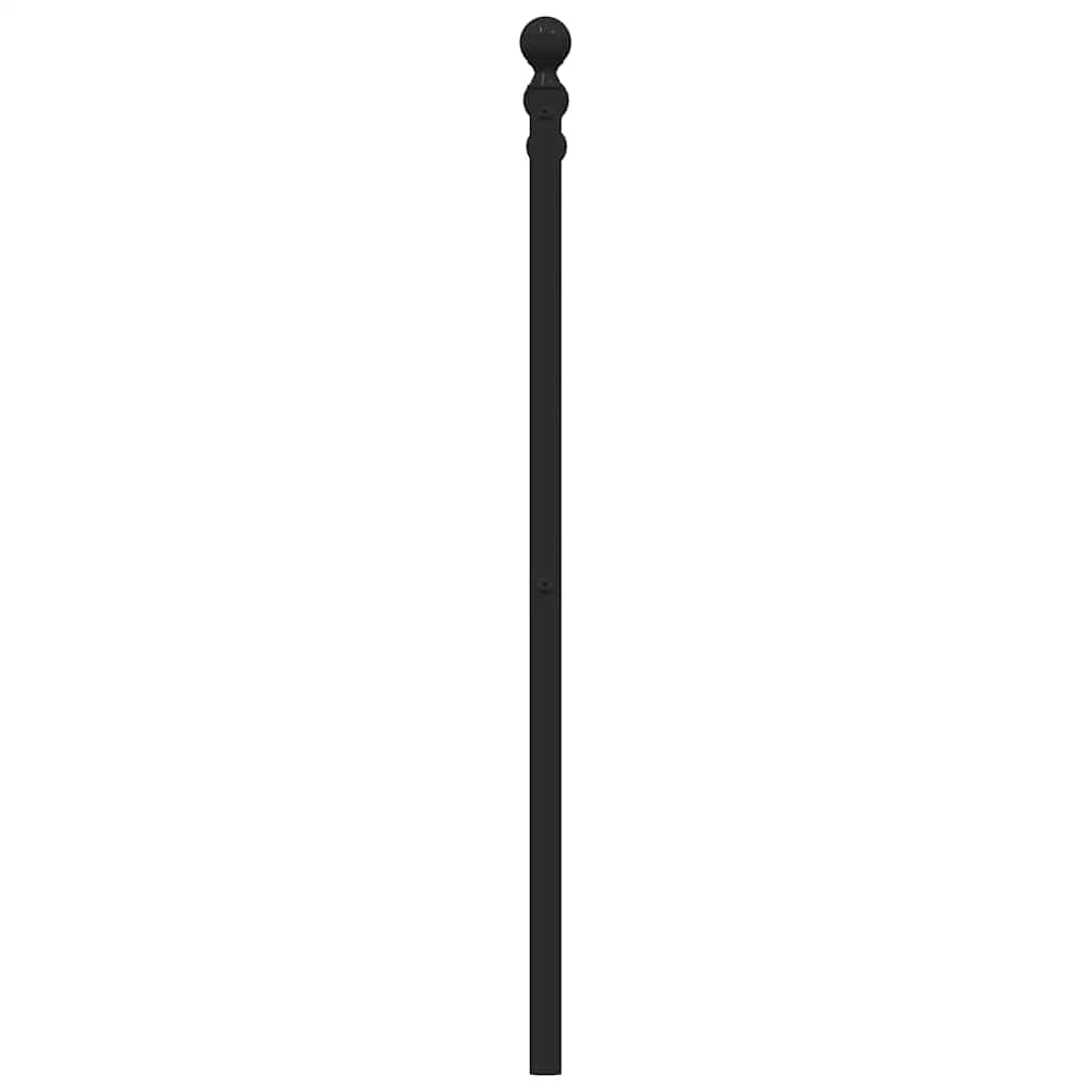 vidaXL Metalowe wymienne wezgłowie, czarne, 193 cm