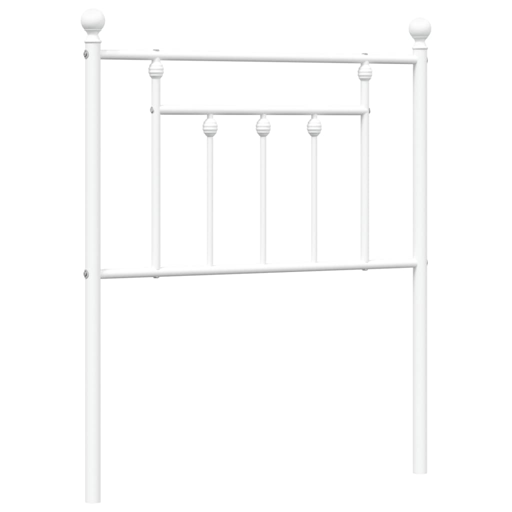 vidaXL Metalowe wymienne wezgłowie, białe, 75 cm