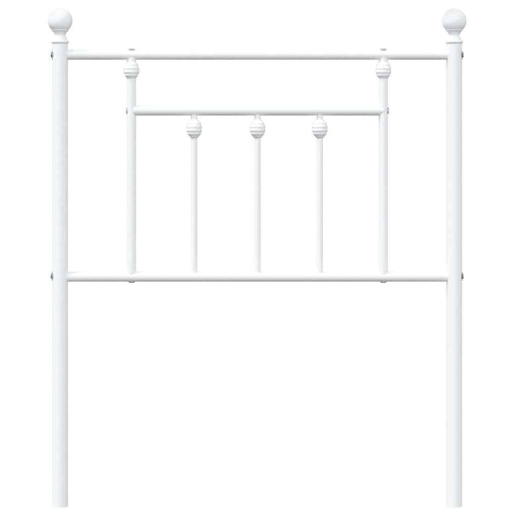 vidaXL Metalowe wymienne wezgłowie, białe, 75 cm