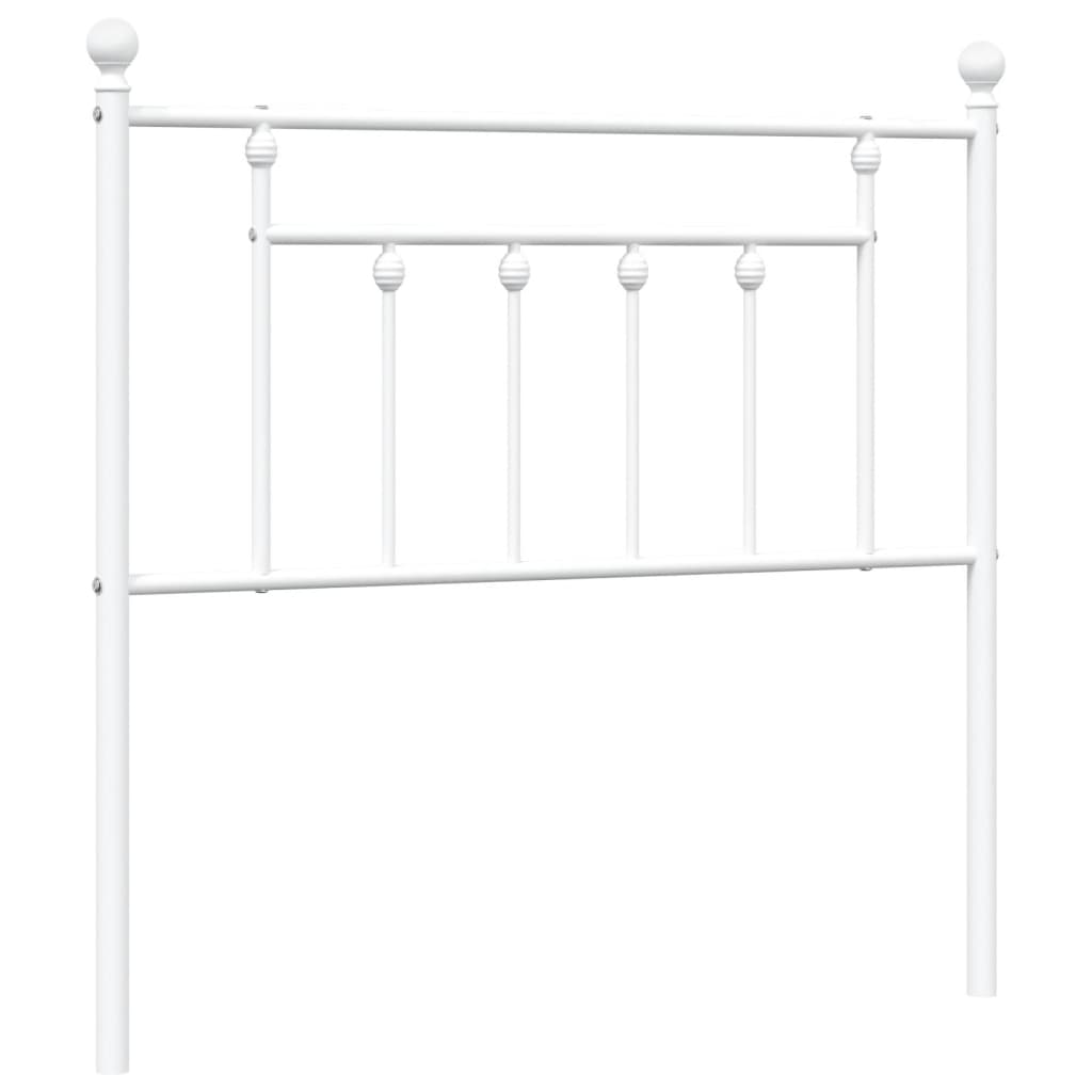 vidaXL Metalowe wymienne wezgłowie, białe, 90 cm