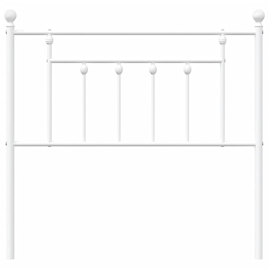 vidaXL Metalowe wymienne wezgłowie, białe, 90 cm