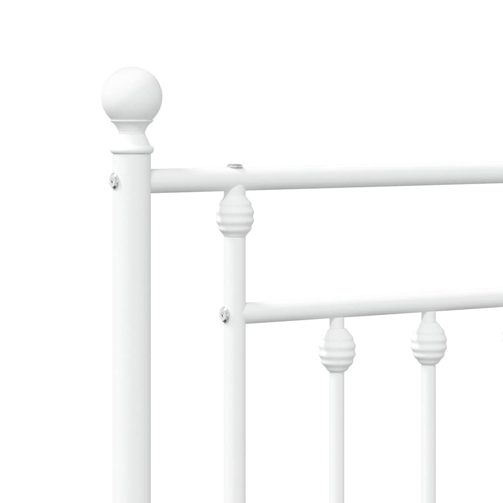 vidaXL Metalowe wymienne wezgłowie, białe, 100 cm