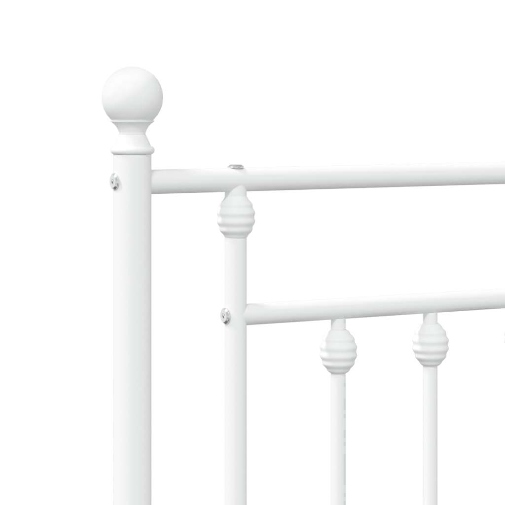 vidaXL Metalowe wymienne wezgłowie, białe, 107 cm