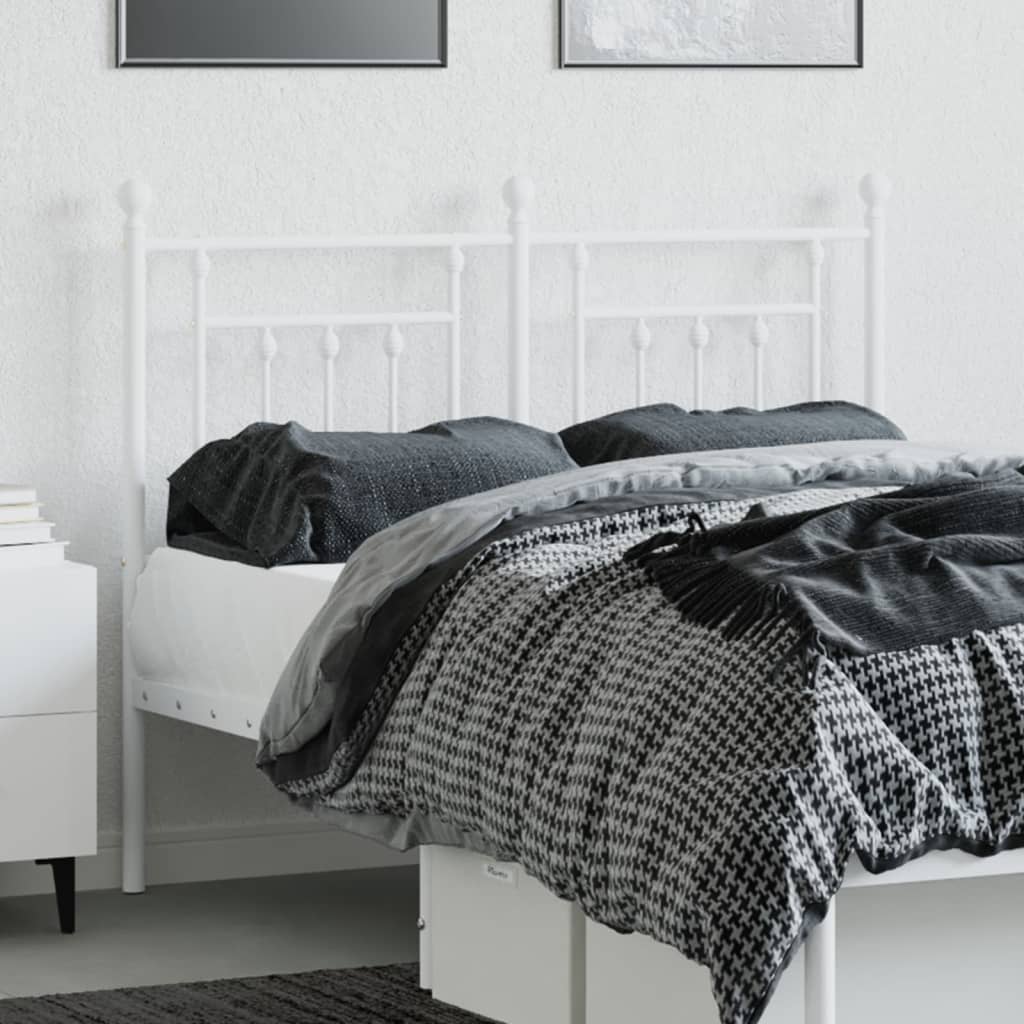 vidaXL Metalowe wymienne wezgłowie, białe, 120 cm