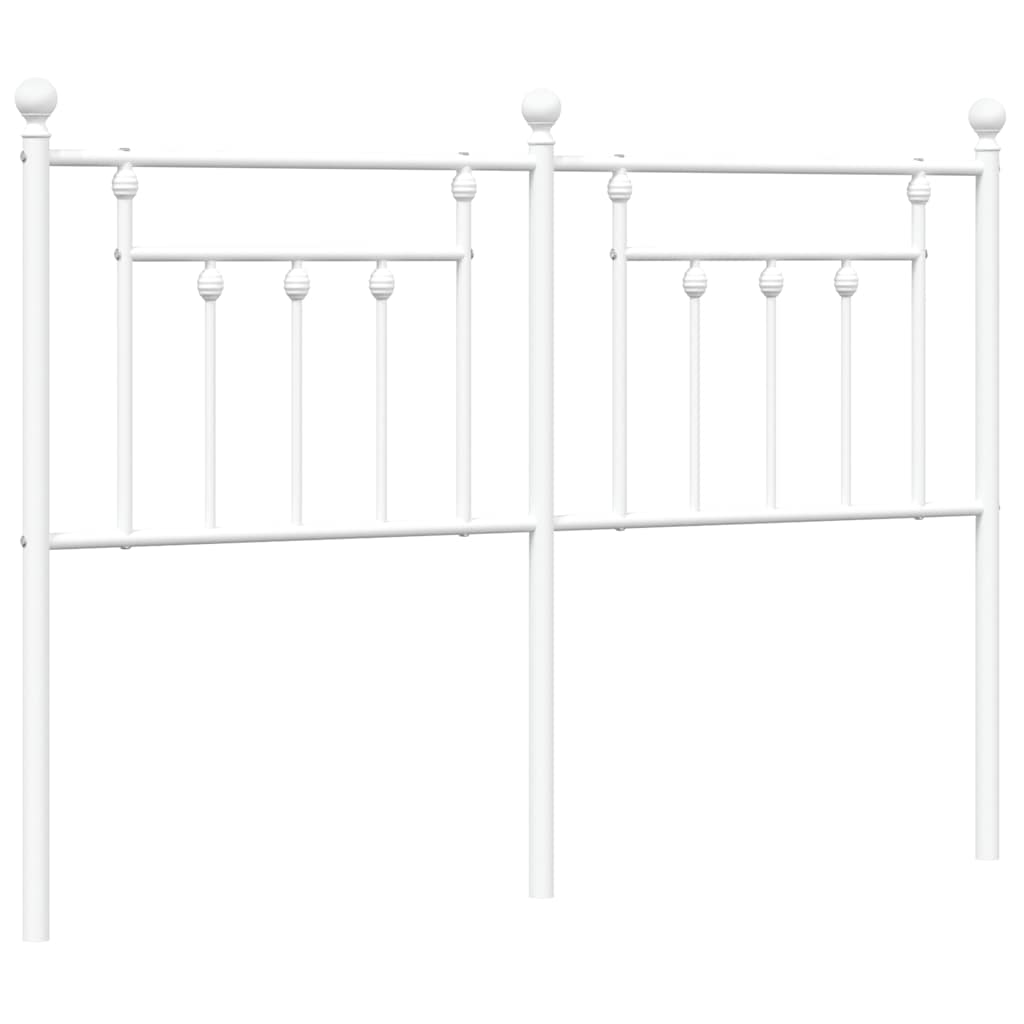 vidaXL Metalowe wymienne wezgłowie, białe, 135 cm