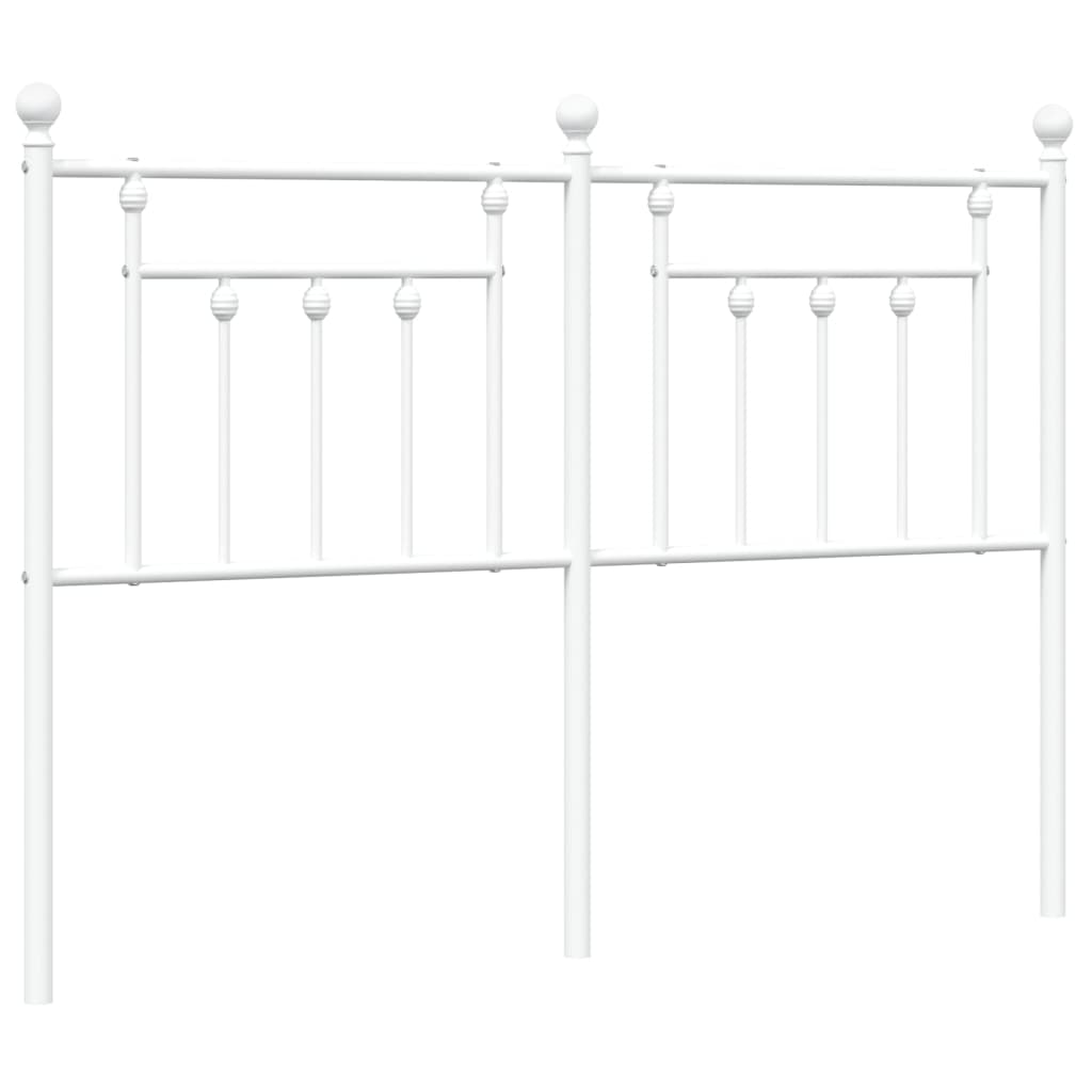 vidaXL Metalowe wymienne wezgłowie, białe, 150 cm