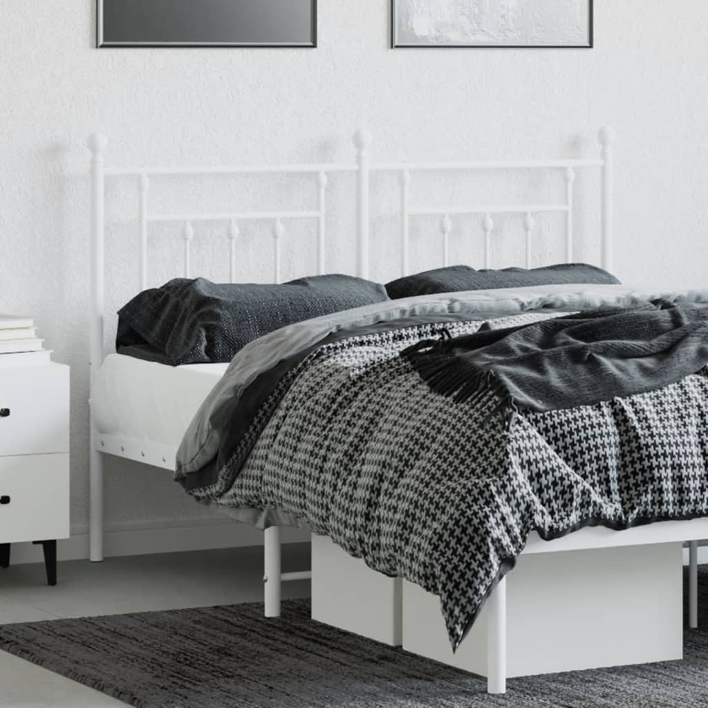 vidaXL Metalowe wymienne wezgłowie, białe, 150 cm