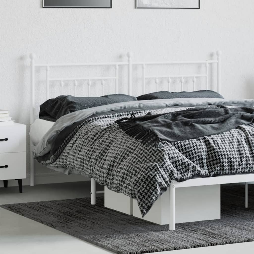 vidaXL Metalowe wymienne wezgłowie, białe, 160 cm