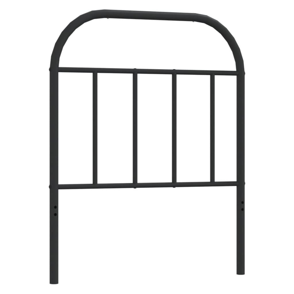 vidaXL Metalowe wymienne wezgłowie, czarne, 75 cm