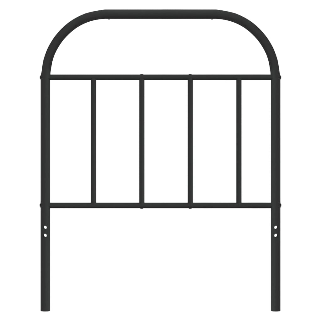 vidaXL Metalowe wymienne wezgłowie, czarne, 75 cm