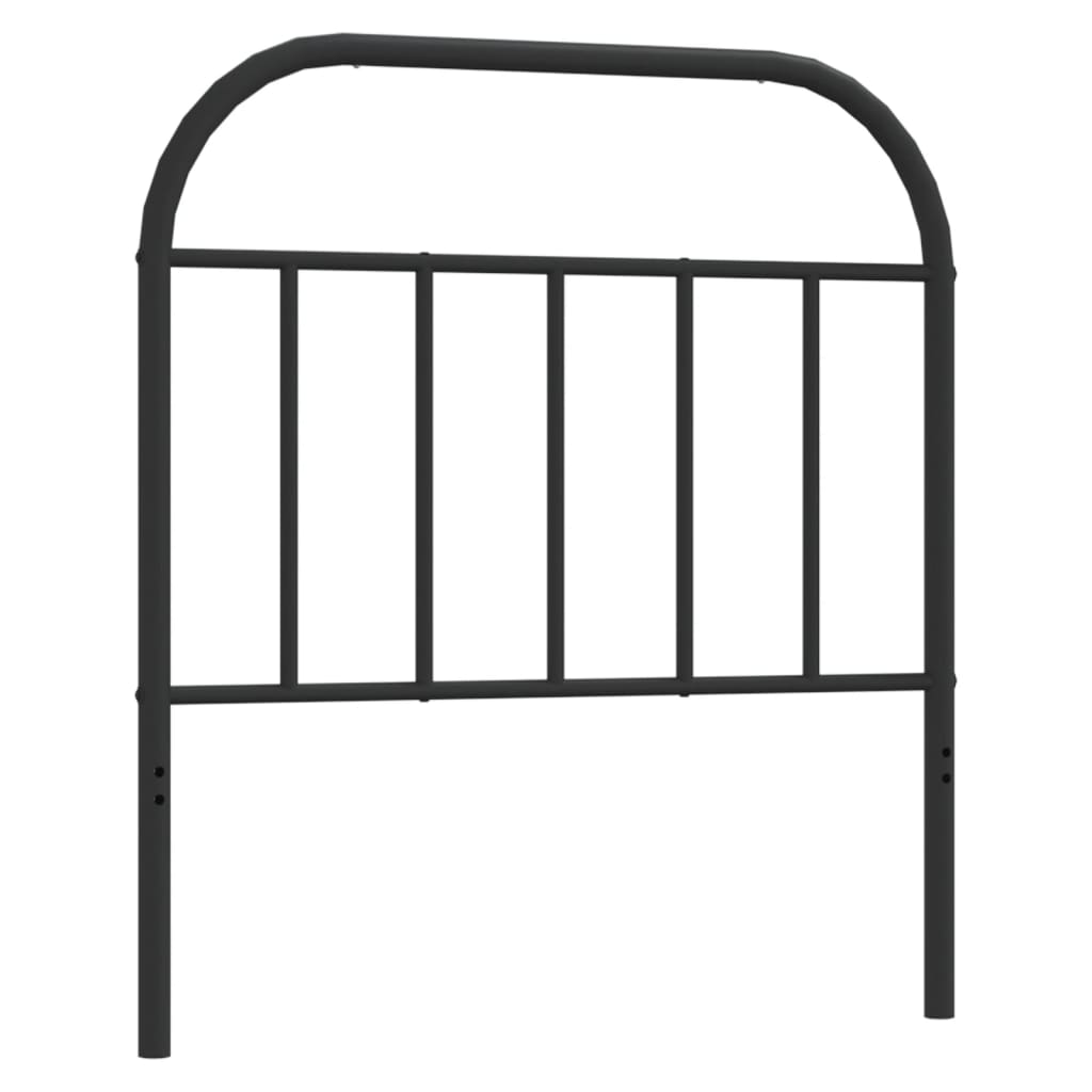vidaXL Metalowe wymienne wezgłowie, czarne, 80 cm