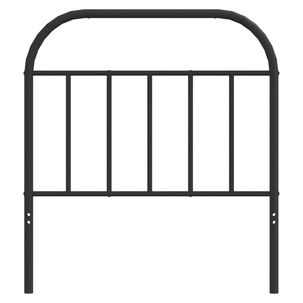 vidaXL Metalowe wymienne wezgłowie, czarne, 80 cm