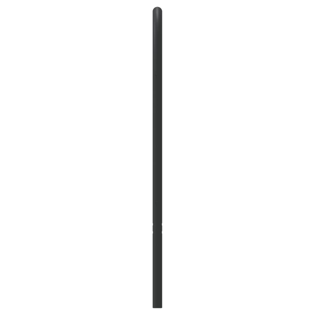 vidaXL Metalowe wymienne wezgłowie, czarne, 80 cm