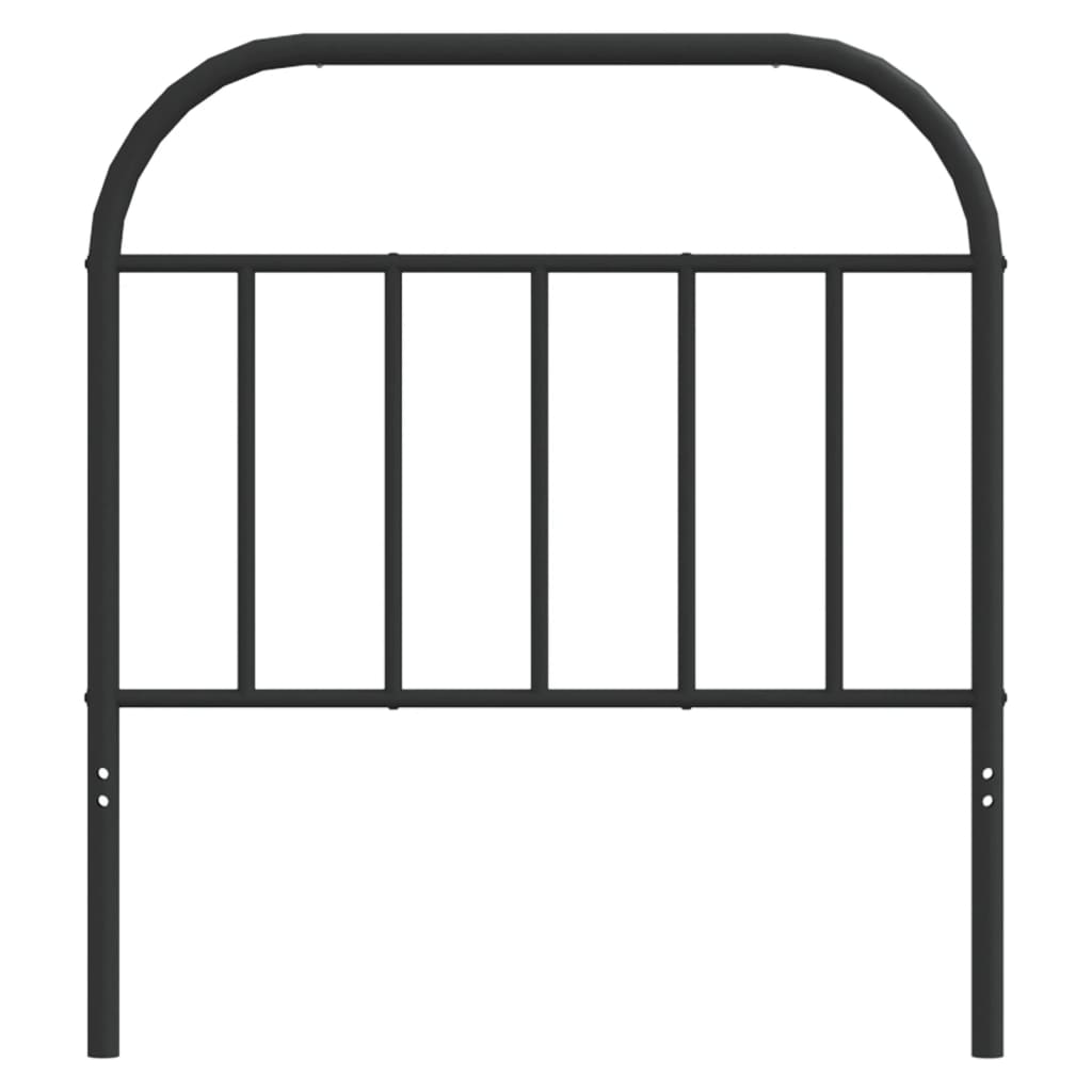 vidaXL Metalowe wymienne wezgłowie, czarne, 90 cm