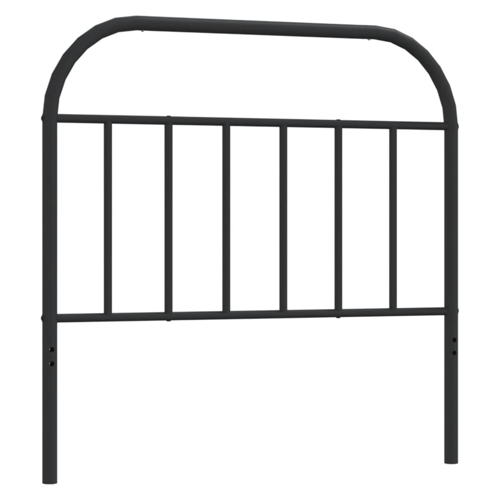 vidaXL Metalowe wymienne wezgłowie, czarne, 107 cm