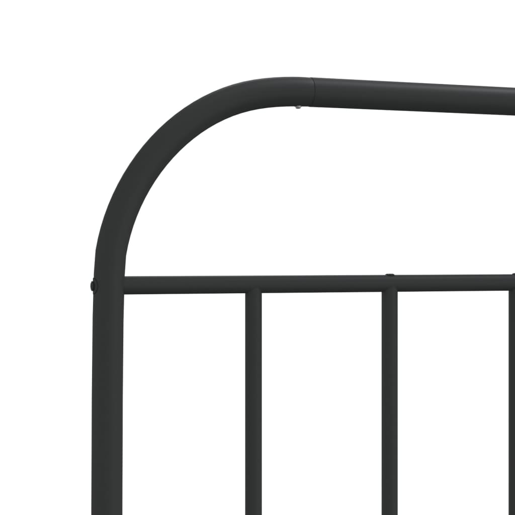 vidaXL Metalowe wymienne wezgłowie, czarne, 107 cm
