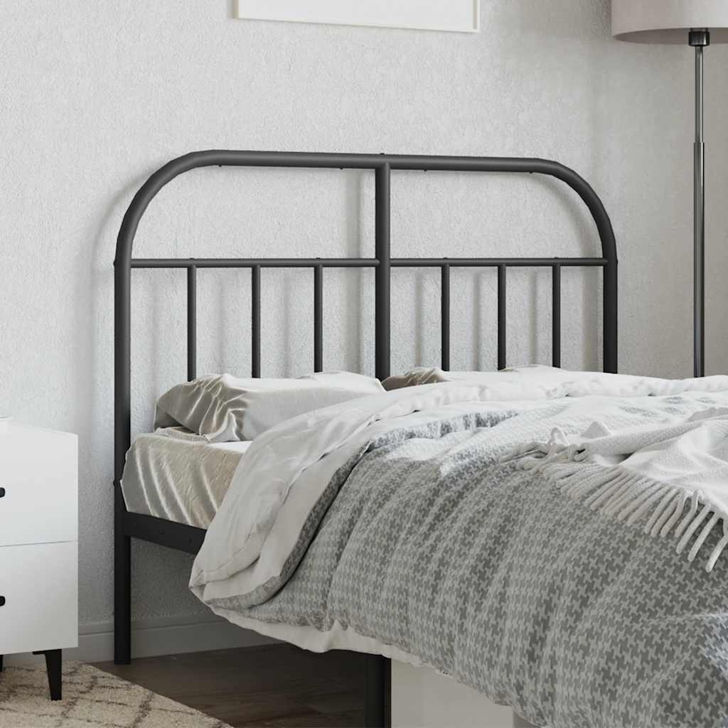 vidaXL Metalowe wymienne wezgłowie, czarne, 120 cm