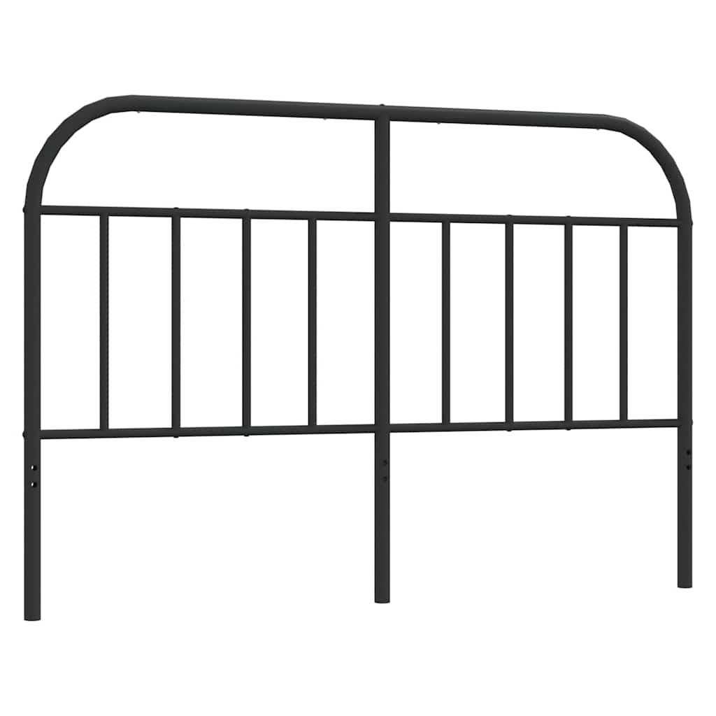 vidaXL Metalowe wymienne wezgłowie, czarne, 135 cm