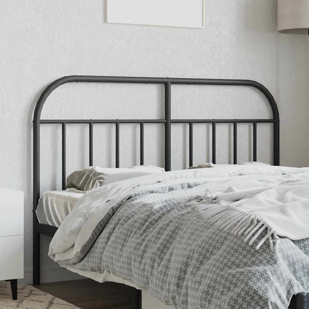 vidaXL Metalowe wymienne wezgłowie, czarne, 140 cm