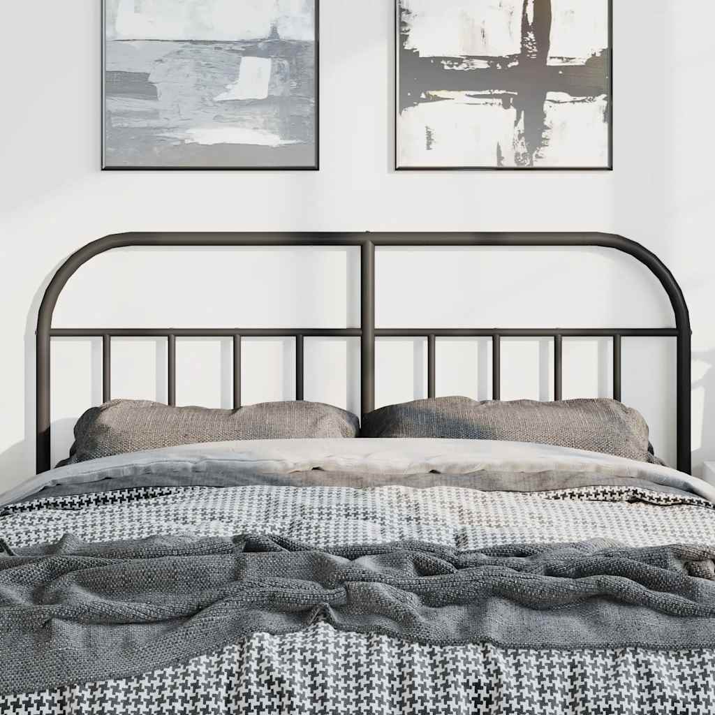 vidaXL Metalowe wymienne wezgłowie, czarne, 150 cm