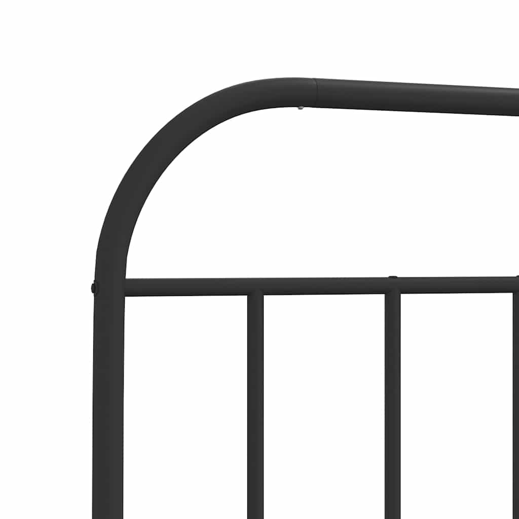 vidaXL Metalowe wymienne wezgłowie, czarne, 150 cm