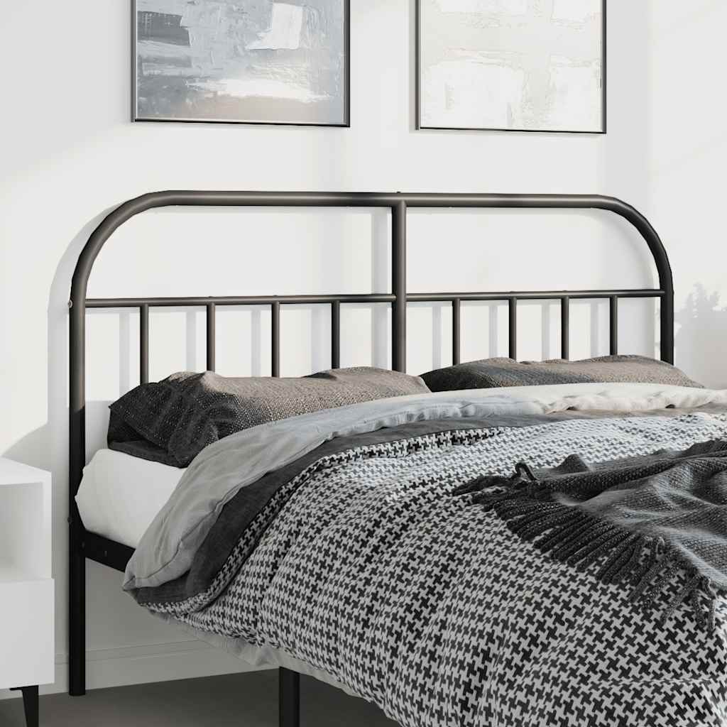 vidaXL Metalowe wymienne wezgłowie, czarne, 150 cm