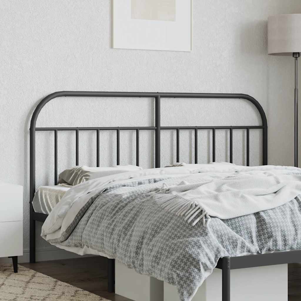 vidaXL Metalowe wymienne wezgłowie, czarne, 160 cm