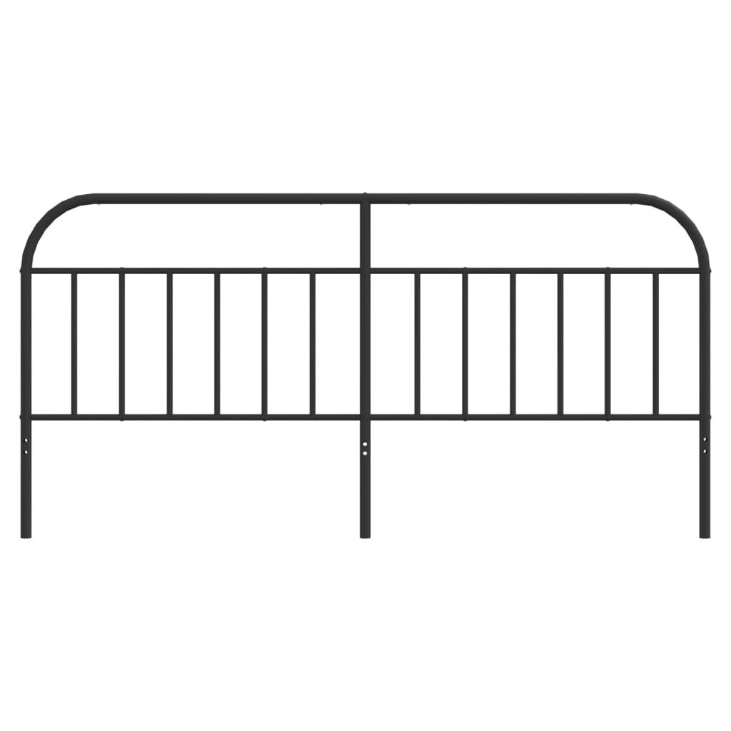 vidaXL Metalowe wymienne wezgłowie, czarne, 200 cm