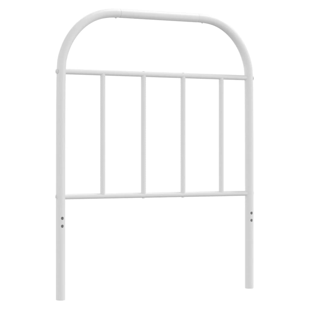 vidaXL Metalowe wymienne wezgłowie, białe, 75 cm