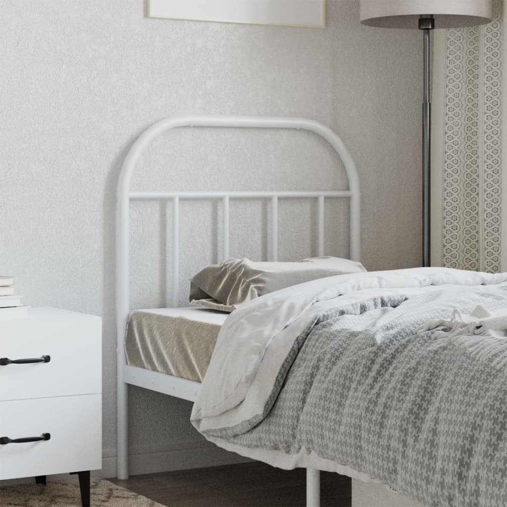 vidaXL Metalowe wymienne wezgłowie, białe, 75 cm