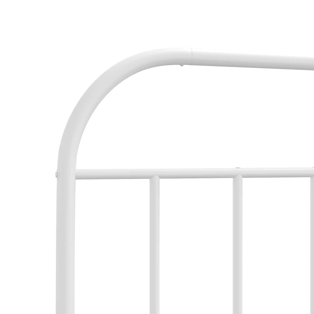 vidaXL Metalowe wymienne wezgłowie, białe, 150 cm