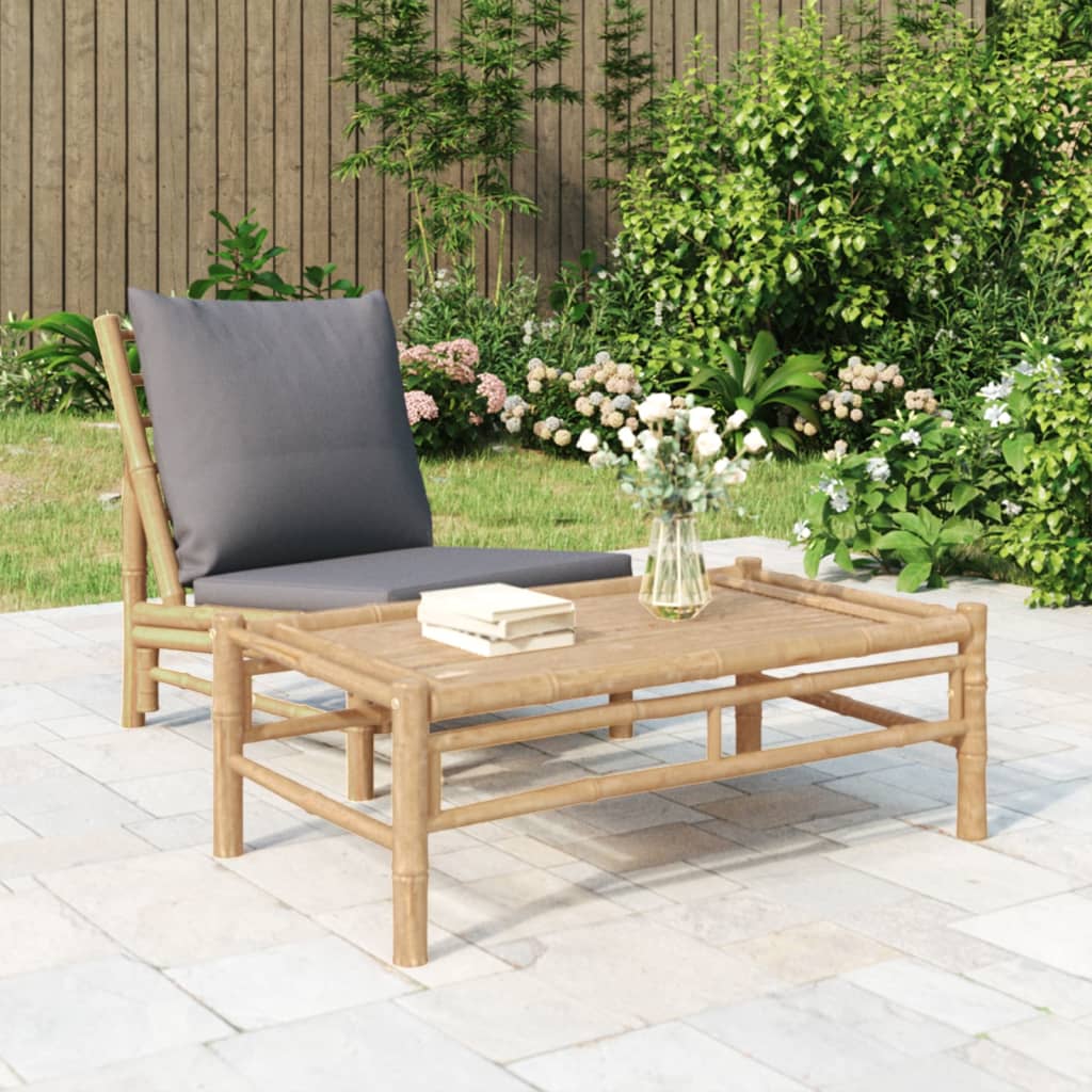 vidaXL Stolik ogrodowy, 100x55x33 cm, bambusowy