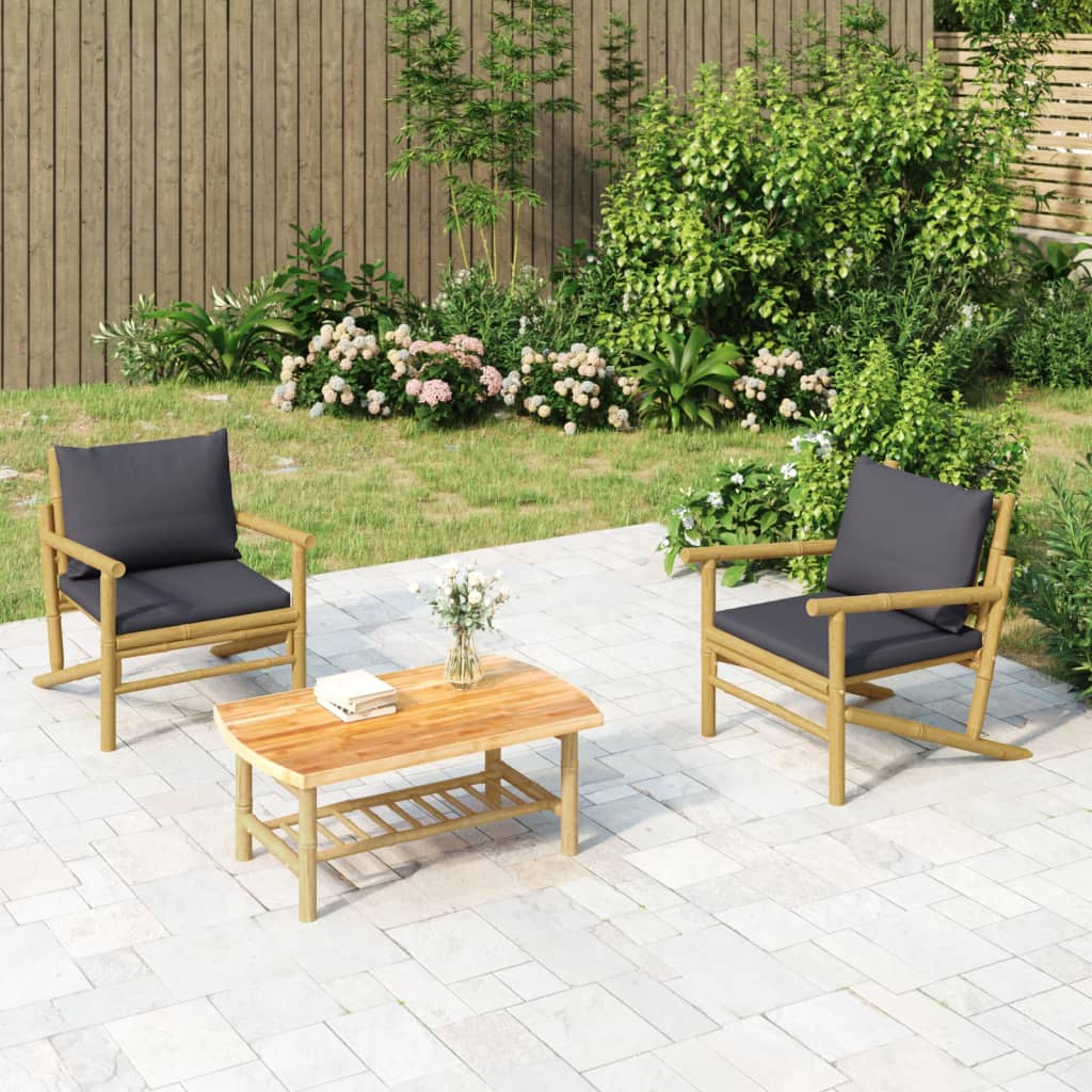 vidaXL Stolik ogrodowy, 90x55x37 cm, bambusowy
