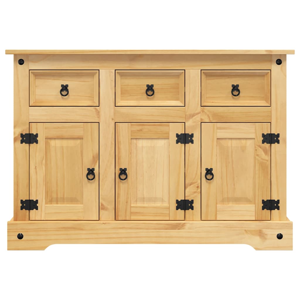 vidaXL Komoda "Corona" Brązowa 112x44x78 cm Drewno lite Sosna Meksykańska