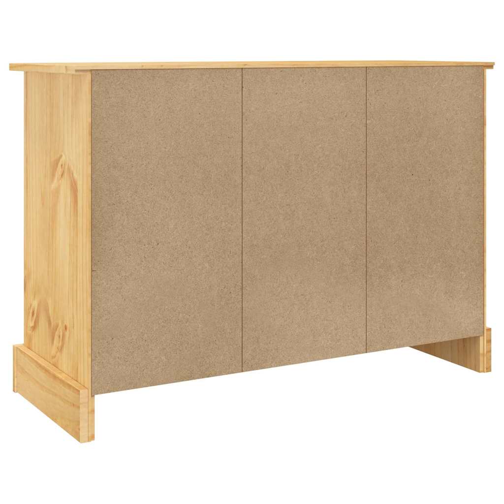 vidaXL Komoda "Corona" Brązowa 112x44x78 cm Drewno lite Sosna Meksykańska