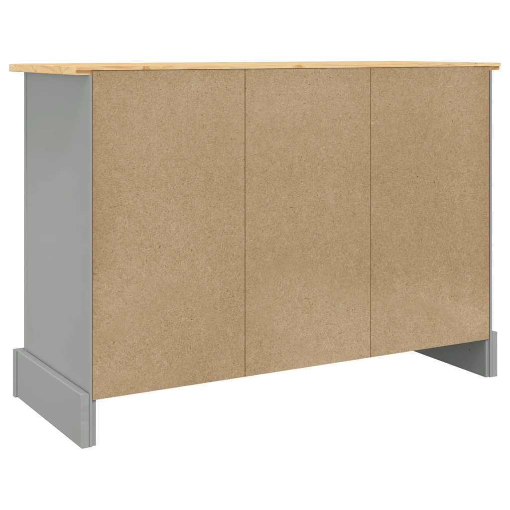 vidaXL Szafka Corona, szara, 112x43x78 cm, drewno sosny meksykańskiej