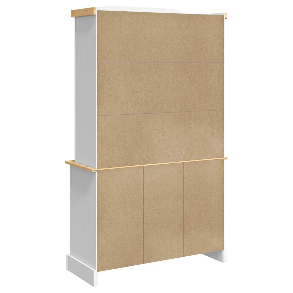 vidaXL Kredens Corona, biała 112x43x196 cm, drewno sosny meksykańskiej