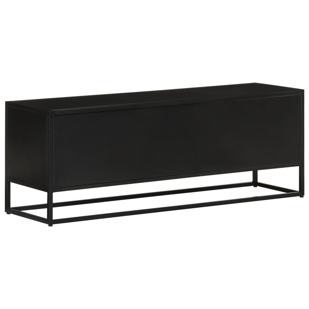 vidaXL Szafka pod TV, 110x30x40 cm, lite drewno mango i żelazo