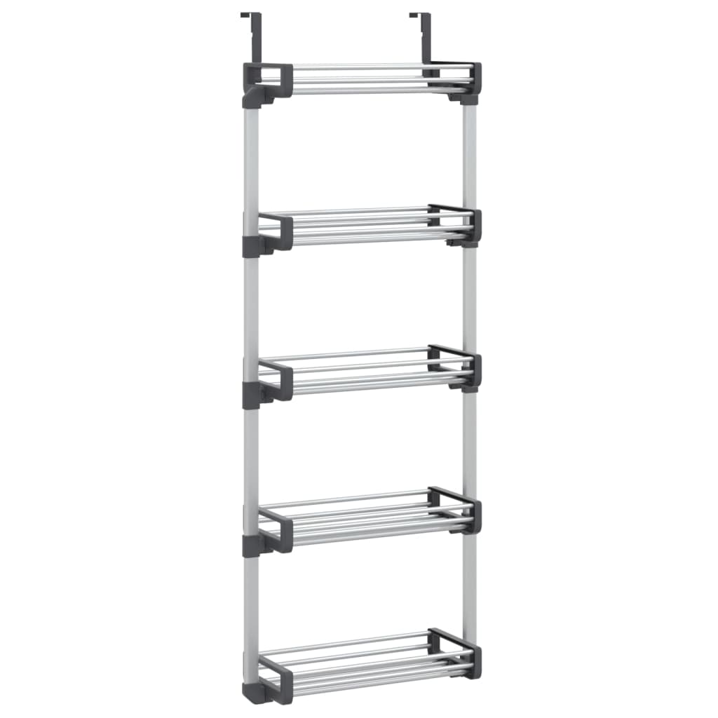 vidaXL Organizer na drzwi z 5 półkami, 52x20x135 cm, aluminium