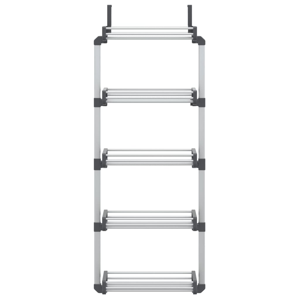 vidaXL Organizer na drzwi z 5 półkami, 52x20x135 cm, aluminium