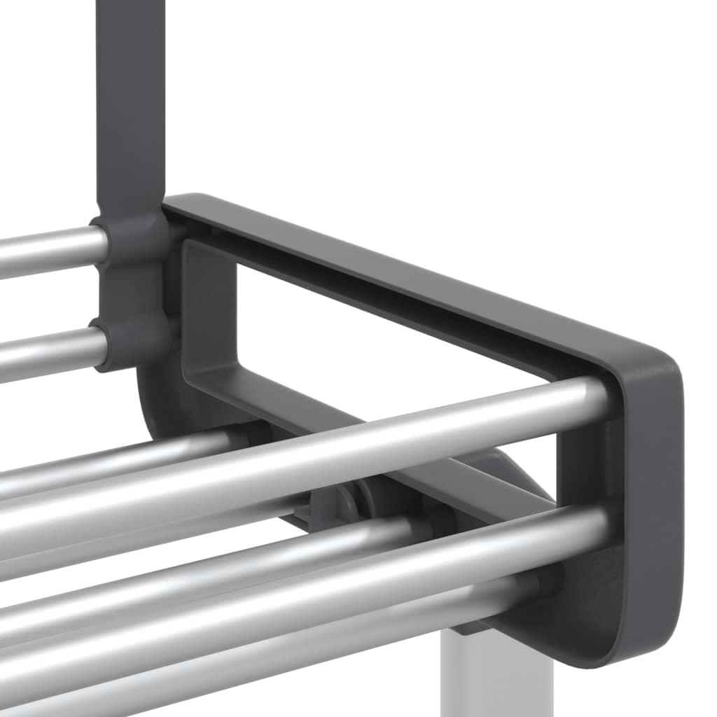 vidaXL Organizer na drzwi z 5 półkami, 52x20x135 cm, aluminium