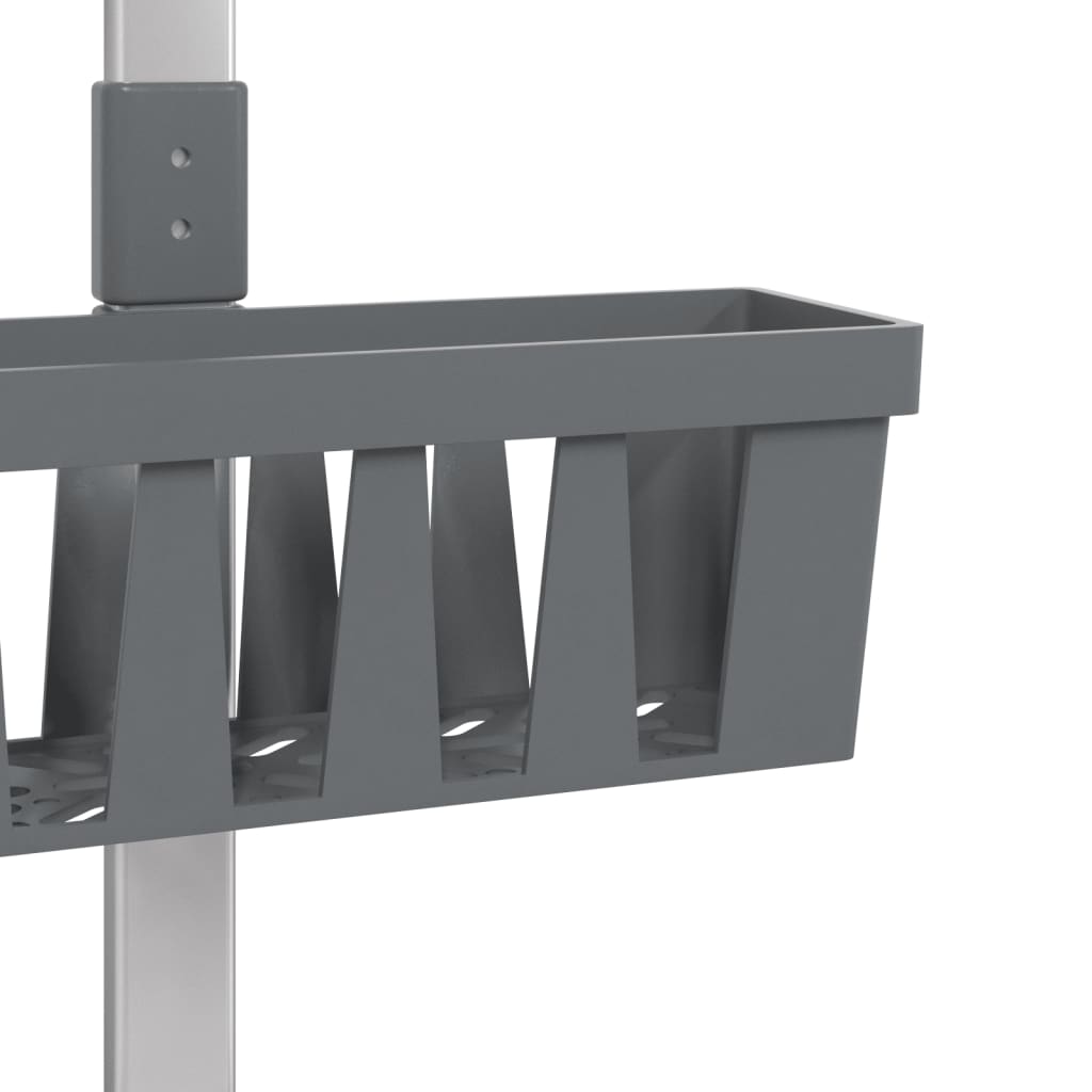 vidaXL Wiszące półki pod prysznic, 30x15x(67-105) cm, aluminium