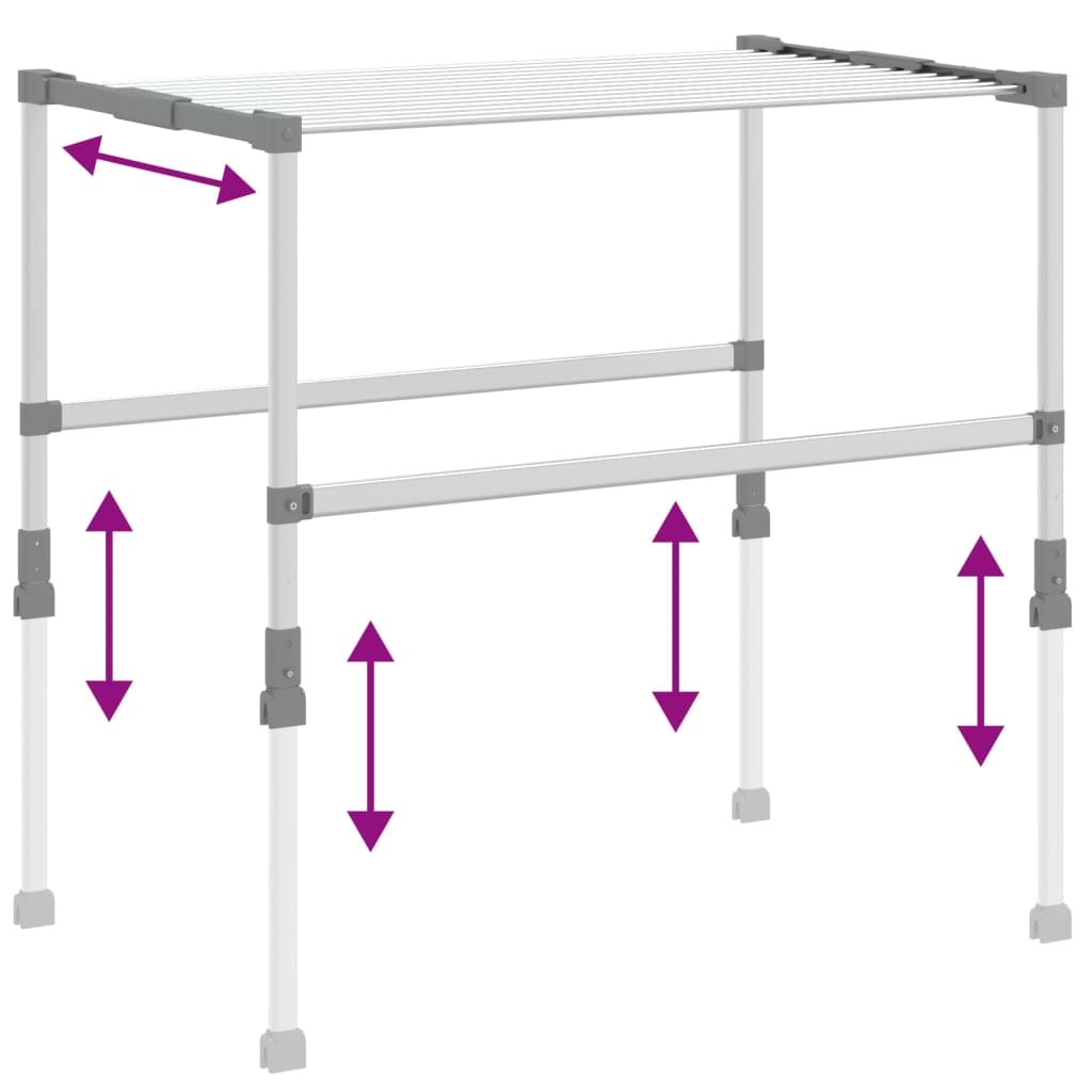 vidaXL Suszarka na pranie, 83x(50-55)x(40-85) cm, aluminium