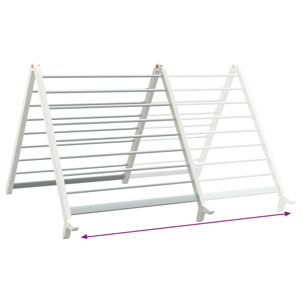 vidaXL Rozkładana suszarka na wannę, 53-90 cm, aluminium