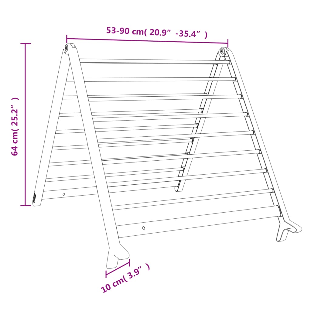 vidaXL Rozkładana suszarka na wannę, 53-90 cm, aluminium