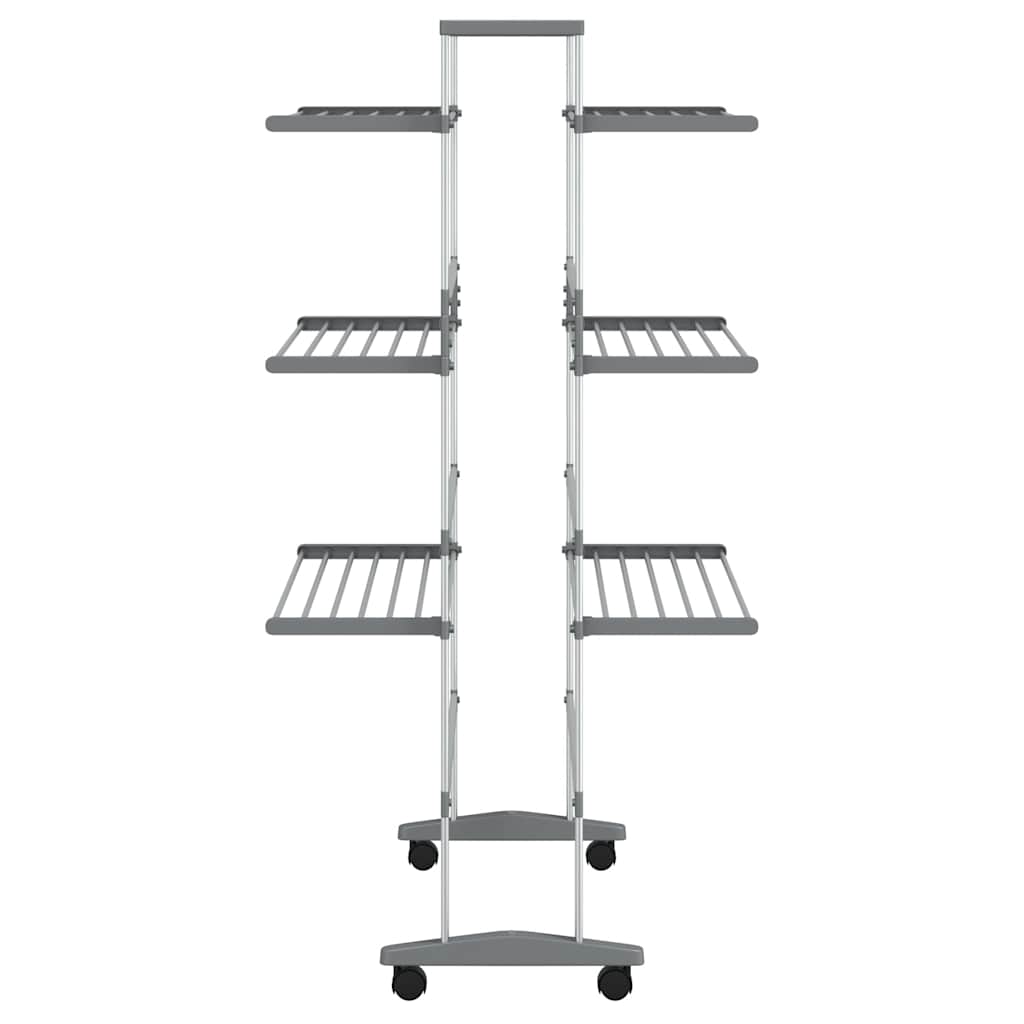 vidaXL Suszarka na pranie, na kółkach, 89x64x129 cm, aluminium