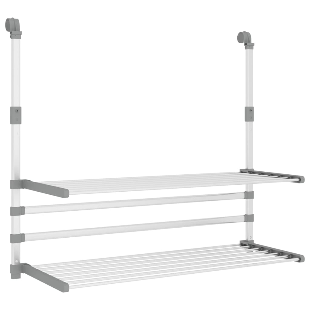 vidaXL Suszarka balkonowa na pranie, 89x25x(60-95) cm, aluminium